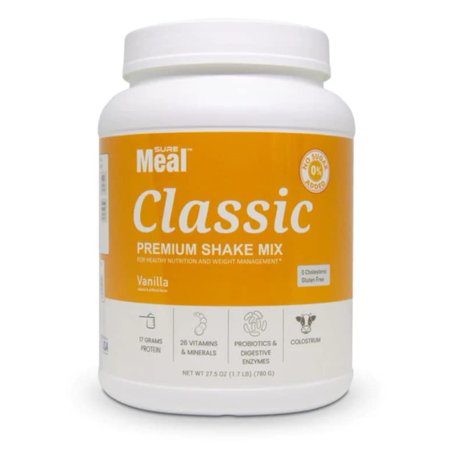 Sure Meal Ultra Premium Nutritional Shake Mix [Vanilla Ice Cream - Naturally and Artificial Flavored] - 1.7 Lbs (780g)
