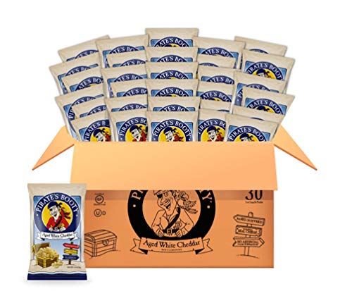 Pirate's Booty Aged White Cheddar Cheese Puffs, Gluten Free, Kids Snacks for Lunch Box, Healthy Kids Snacks, 1oz Individual Size Snack Bags (30 Count)