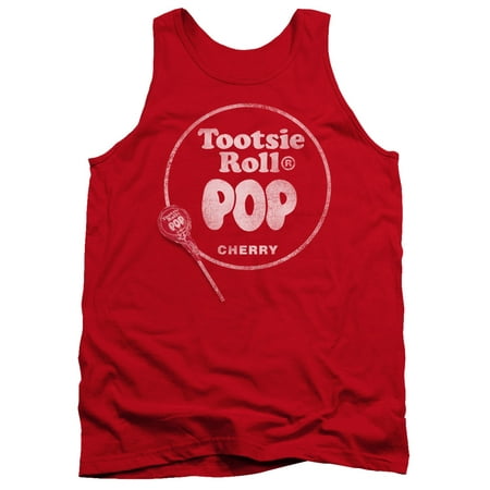 Tootsie Roll Tootsie Roll Pop Logo Adult Tank Top Red