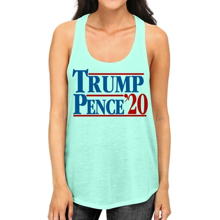 Junior S Trump Pence 20 B1690 PLY Mint Racerback Tank Top Small Mint