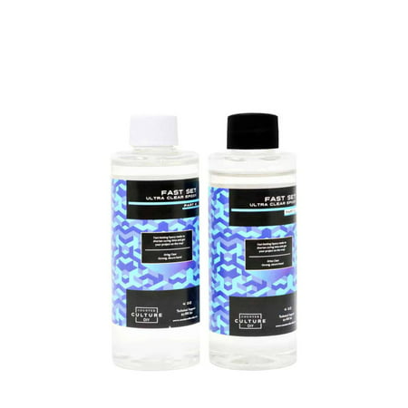 Counter Culture DIY Fast Set Epoxy Resin 8oz Kit  2-Part Clear for Casting  1 Pack