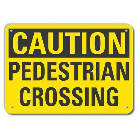 Lyle Pedestrian Traffic Sign 10inx14in Plastc LCU3-0255-NP_14x10