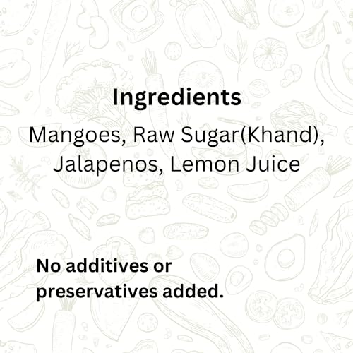 The Gourmet Jar Mango Jalapeno Preserve| Spicy and Sweet| 100% Natural| No Artificial Flavoring Agents| No Added Preservatives| Raw Sugar| Blend of 4 thumbnail