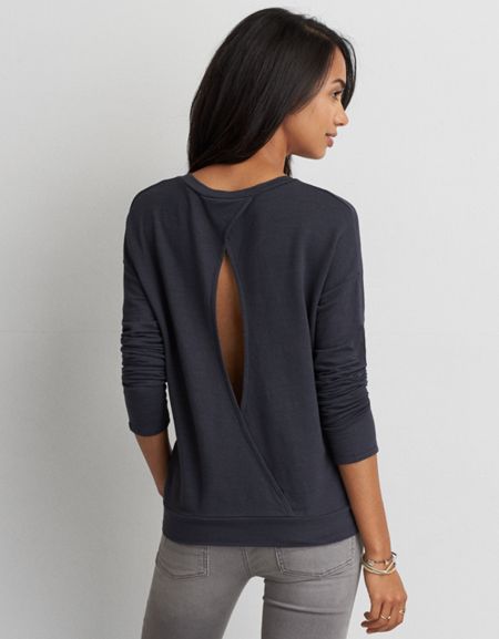 Ae Keyhole Back Sweatshirt