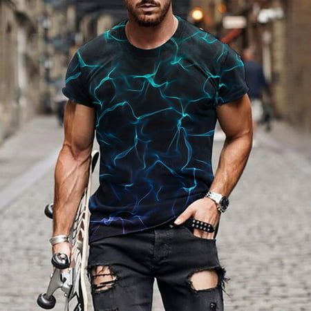 Homadles Mens Shirts- Vacation Comfort Crew Neck Graphics Short Sleeve Casual Pullover Mens T-Shirts White L
