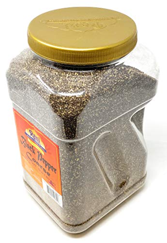 Rani Black Pepper Coarse Ground 28 Mesh (Table Grind)  80oz (5lbs) 2.27kg Bulk PET Jar ~ All Natural | Vegan | Gluten Friendly | NON-GMO | Kosher thumbnail