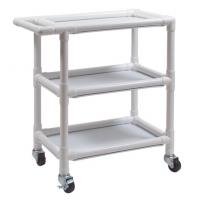 Lumex PVC Three-Shelf Utility Cart, Large