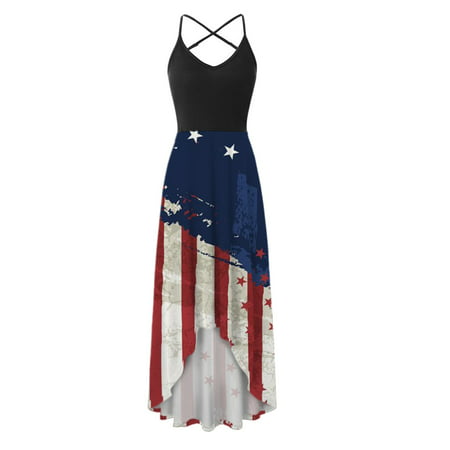 LEEy-world Plus Size Dress for Women American Flag Tshirt Dress for Women Summer 4th of July V Neck Cold Shoulder Tunic Tops Dresses Trendy Patriotic 