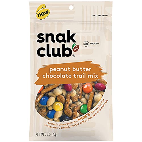 Snak Club Peanut Butter Chocolate Trail Mix 6 Oz Bagged (Pack of 6)