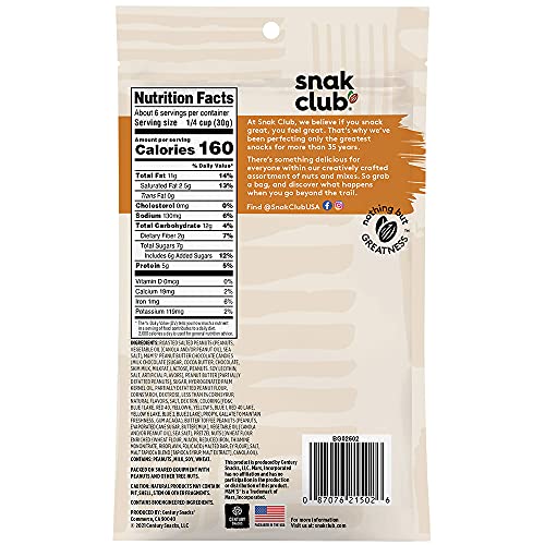 Snak Club Peanut Butter Chocolate Trail Mix 6 Oz Bagged (Pack of 6) thumbnail