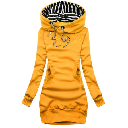 GWAABD New Print Zip Hoodie Sleeve Long Pocket Solid Turtleneck Top Women Sweatshirt Stripe Fashion Hooded Women S Coat