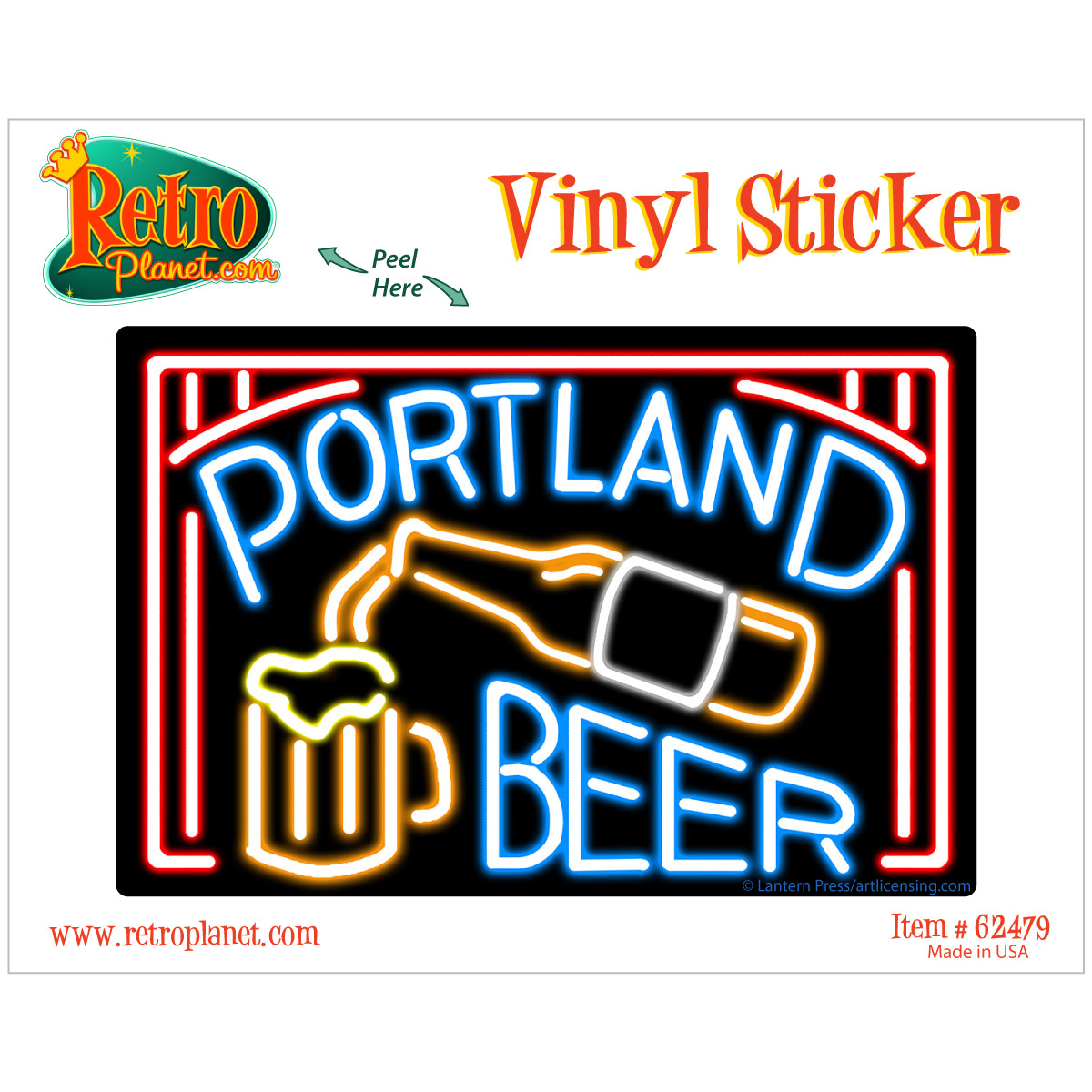 Beer American Light Lager Bar Vinyl Sticker