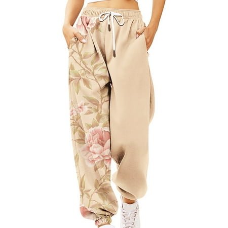 GWAABD Curvy Work Pants Women Women S Fashion High Waisted Leggings Stitched Pattern Drawstring Digital Printing Pants