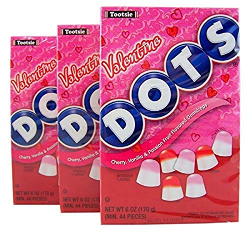 Valentine S Day Tootsie Roll Dots Candy Theater Boxes  6 Oz  Pack of 3
