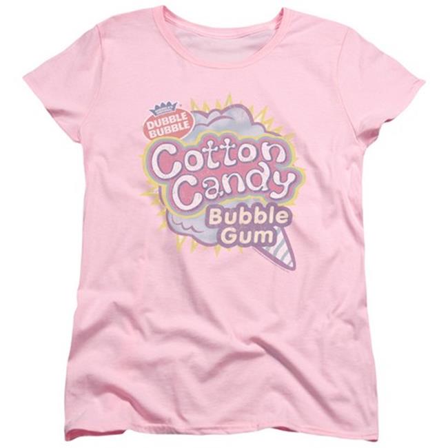 Trevco Dubble Bubble-Cotton Candy - Short Sleeve Womens Tee - Pink, Large