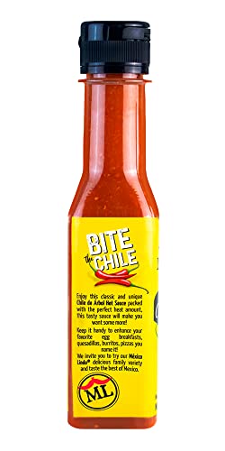 Mexico Lindo Chile De Arbol Hot Sauce Ingredients | 12,190 Scoville Level | Classic Flavor | 5 Fl Oz Bottles (Pack of 2) thumbnail