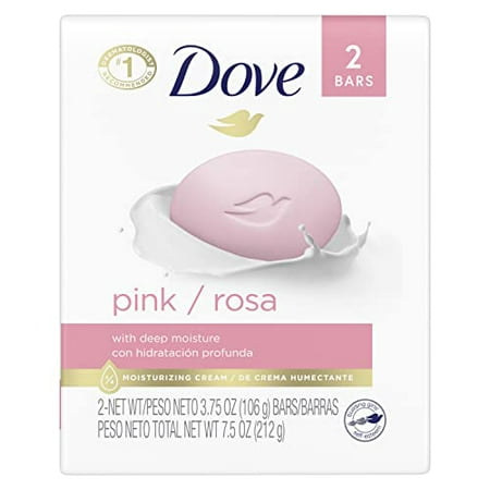 Dove Beauty Bar Gentle Skin Cleanser Moisturizing for Gentle Soft Skin Care Pink More Moisturizing Than Bar Soap 3.75 Oz  2 Bars
