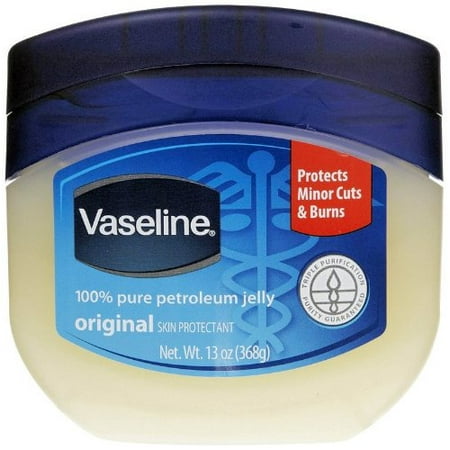 Vaseline 100% Pure Petroleum Jelly  Original Skin Protectant  13 Oz (Pack of 2)
