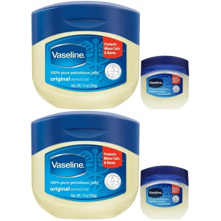 Vaseline 100% Pure Petroleum Jelly  13 Ounce [with Bonus 1.75 Ounce] (Pack of 2)