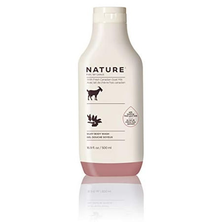 Nature by Canus  Natural Cleanser  Moisturizing Shea Butter Body Wash with Goat Milk  for Dry Skin Types 16.9 Fl Oz