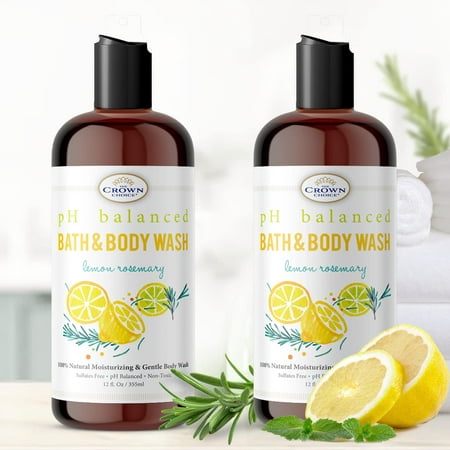 All Natural Body Wash Sensitive Skin for Women  Men - 2PACK PH5.5 - Best PH Balance Shower Gel Liquid for All Skin - Moisturizing Sulfate Free Body So