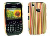 Kit Me Out Usa Plastic Clip-on Case for Blackberry 8520 8530 and 9300 9330 3g - Textured Summer Stripes