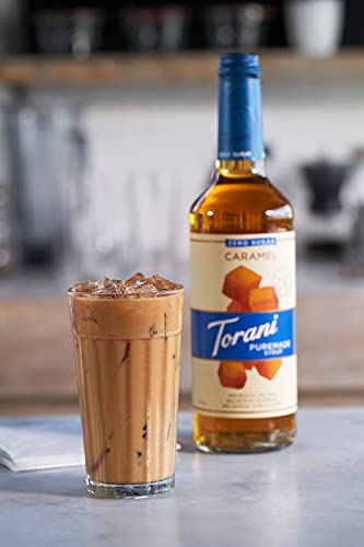 Torani Puremade Syrup  Zero Sugar Caramel Flavor  Glass Bottle  Natural Flavors  25.4 Fl. Oz.  750 ML thumbnail
