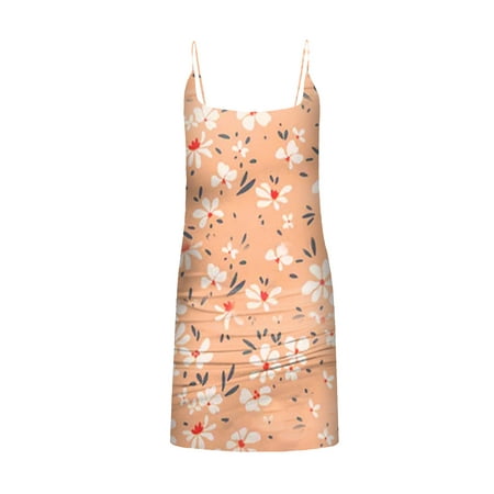 GWAABD Drop Waist Dress Dress Slim Fashion Camisole Sleeveless Bra Women S Casual Printing Women S Dress