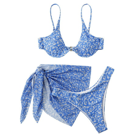 GWAABD Sports Bikini Tops Women Bikini Set Printed Two Piece Beach Wear Hot Swimwears Bikini Set