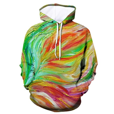 GWAABD Zipper Crop Top Women Long Sleeve 3D Printed Lightweight Hoodies Drawstring Sweatshirts Casual Fit Pullover Blouse with Pocket