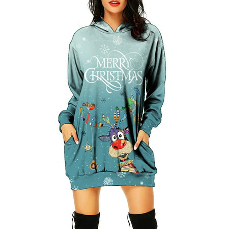 GWAABD Puff Sleeve Sweatshirt Womens Fashion Print Long Sleeve Hoodie Womens Hoodie Pullover Medium Long Top with Pocket