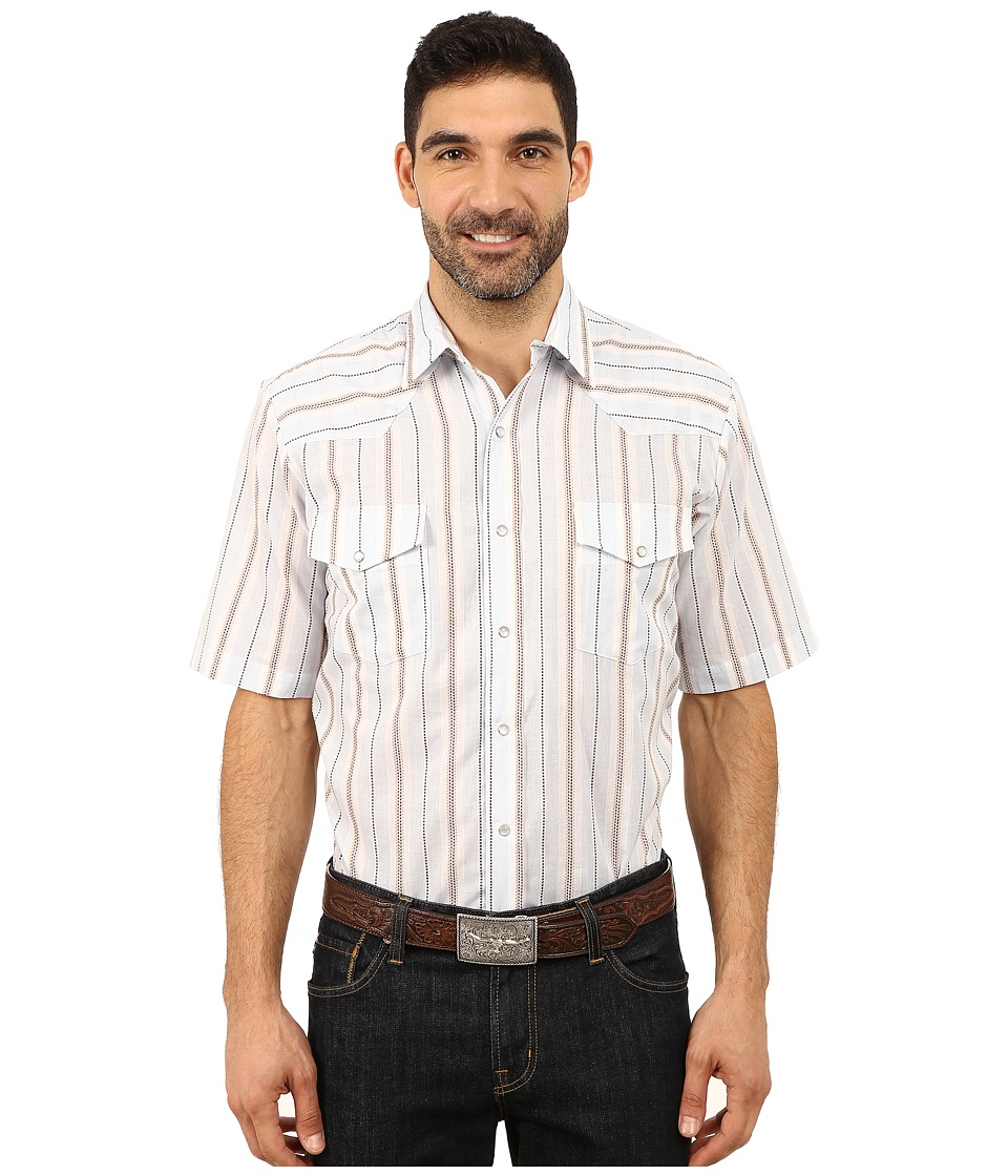 Roper - 9734 Light Blue Brown Stripe (blue) Men's Clothing