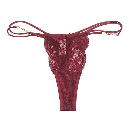 LBECLEY Barely There Bras for Women 4742 Women T Back Panties Thong Lace Sports Fitness Ultra Thin Women Transparent Panties Lifter Underwear for Wome