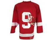 Gordie Howe Signed Red Wings M&N Jersey Mr. Hockey W/ Rare Handpainted Image PSA