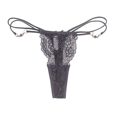 LBECLEY Barely There Bras for Women 4742 Women T Back Panties Thong Lace Sports Fitness Ultra Thin Women Transparent Panties Lifter Underwear for Wome
