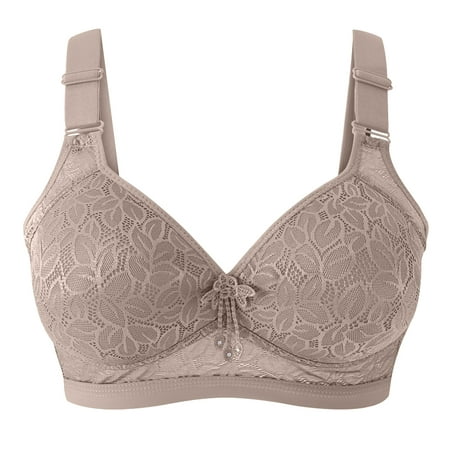 Bigersell Yoga Sports Bra Women No Underwire Comfortable Four Breasted Adjust Solid Color Bra Women Size Females Bra  Style 4875  Gray 44B