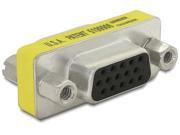 DeLOCK Adapter Gender Changer VGA Female-female Sub-D 15 Yellow