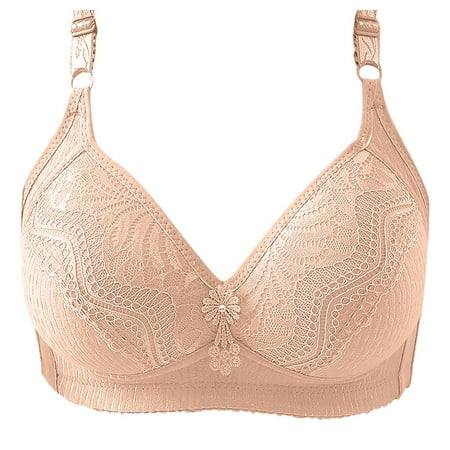 Bigersell Backless Strapless Bra Women Bra Wire Free Underwear 1 Piece Bra Everyday Underwear Regular Size Padded Sports Bra for Female  Style 2312  B