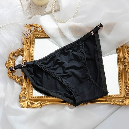 Dmqupv Barely There Bras for Women 4742 Low-waist Pieces Underwear Print 1 Women High Waist Cotton Underwear Women Underpants Black Large