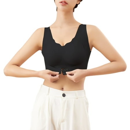 GWAABD Sports Bra Is Comfortable  Shockproof and Slim Womens Seamless Rimless Tank Style Bra Beauty Chest Pads Bra Daily Sport Underwear