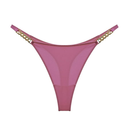 Dmqupv Seamless Panties Rhinestone Belt Women Silk Panties Brand Design Shiny Waist Barely There Bras for Women 4742 a Medium