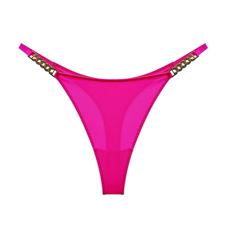 Dmqupv Seamless Panties Rhinestone Belt Women Silk Panties Brand Design Shiny Waist Barely There Bras for Women 4742 B Large