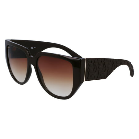 Ferragamo, Sunglasses, Female, Brown, ONE SIZE, Brown Bio-Injected Sunglasses