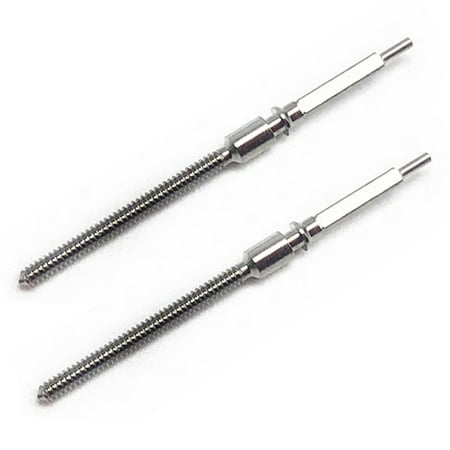 2* 0.9MM Watch Stem  Silver Metal Stem for 7750 7751 Watch Movement