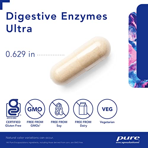 Pure Encapsulations Digestive Enzymes Ultra - Vegetarian Digestive Enzyme Supplement to Support Protein, Carb, Fiber, and Dairy Digestion* - 180 Capsu thumbnail