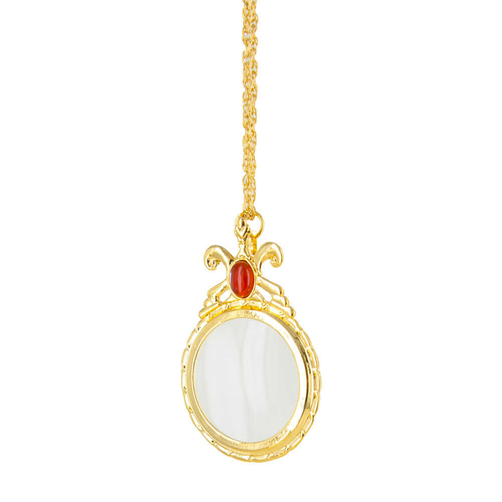 Victorian Necklace Magnifier  Gold with Jewel Accent