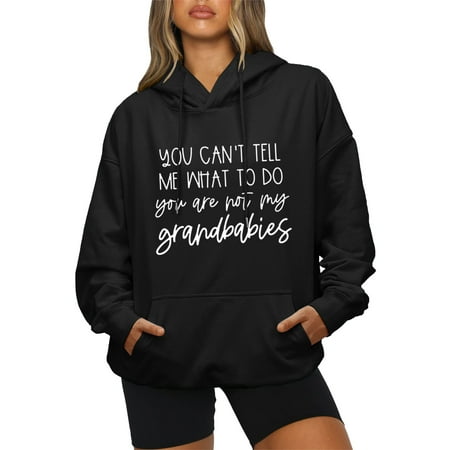 GWAABD Stylish Hoodies for Women Womens Fashion Hoodies Sweatshirts Oversized Crewneck Long Sleeve Sweatshirts Casual Solid Pullover Sweatshirt Tops S