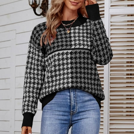 Aayomet Cardigan Sweaters for Women Lightweight Women S Classic-Fit Lightweight Long-Sleeve V-Neck Sweater (Available in Plus Size) Black L