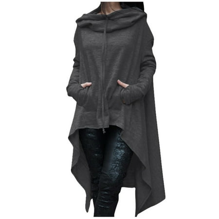 Hoodies Woman Clearance  Women S Casual Long Sleeve Ladies Sweatshirts with Hood Zipper Solid Tops