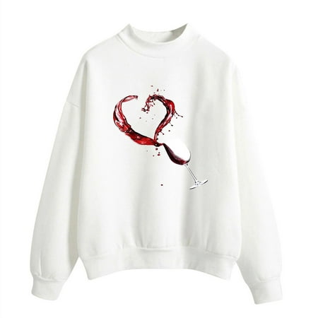 GWAABD Oversized Gym T Shirts for Women 3D Print Sweatshirt Pullover Red Glass Print Casual Sports Active Hoodless Streetwear Sweatshirts